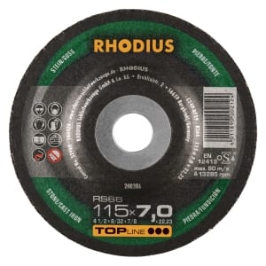 25x Rhodius RS66 Schruppschleifscheibe 115x7x22.23 mm | 200386