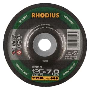 25x Rhodius RS66 Schruppschleifscheibe 125x7x22.23 mm | 200393