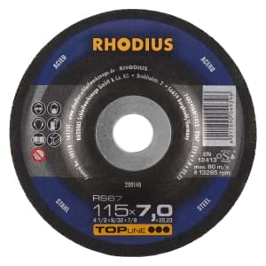 25x Rhodius RS67 Schruppschleifscheibe 115x7x22.23 mm | 200140