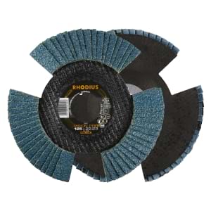 5x Rhodius VSION PRO Fächerschleifscheibe Korn:40 Ø125mm | 210631