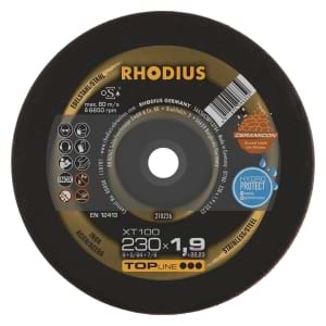 25x Rhodius XT100 Metall Trennscheibe | Ø230 mm - Dicke 1.9 mm -  Bohrung 22.23 mm | Form: gerade | 210226