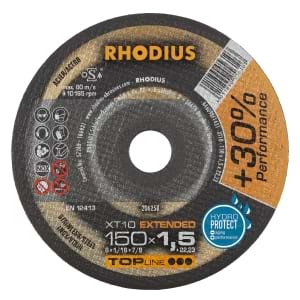 25x Rhodius XT10 Metall Trennscheibe | Ø150 mm - Dicke 1.5 mm -  Bohrung 22.23 mm | Form: gerade | 206258