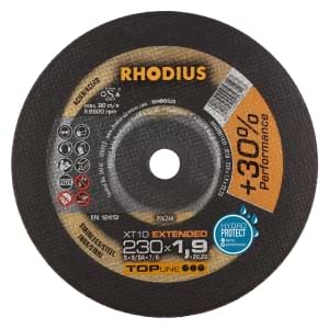 25x Rhodius XT10 Metall Trennscheibe | Ø230 mm - Dicke 1.9 mm -  Bohrung 22.23 mm | Form: gerade | 206260