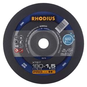 25x Rhodius XT67 Metall Trennscheibe | Ø180 mm - Dicke 1.5 mm -  Bohrung 22.23 mm | Form: gerade | 205710