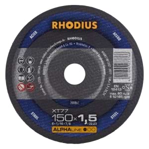 25x Rhodius XT77 Metall Trennscheibe | Ø150 mm - Dicke 1.5 mm -  Bohrung 22.23 mm | Form: gerade | 208861