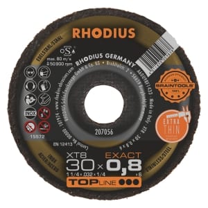 50x Rhodius XT8 Exact Metall Trennscheibe | Ø30 mm - Dicke 0.8 mm -  Bohrung 6 mm | Form: Mini-gerade | 207056