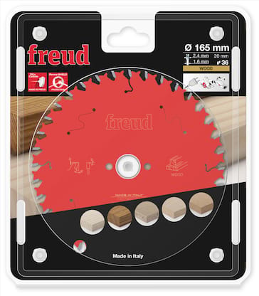 Freud HM Kreissägeblatt für Handkreissägen - 165 x 2.4/1.6 x 20 Z36 WZ
