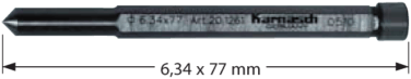 2 Stück Passender Auswerferstift 6,34 x 77 mm