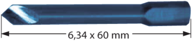 Ersatz-Zentrierbohrer POWER-DRILL 3000 DURABLUE-beschichtet 6,34 x 60 mm