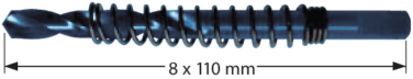 Ersatz-Zentrierbohrer 8x110 mm DURABLUE-Beschichtung (hohe Beanspruchung)