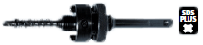 SDS-plus Aufnahme inkl. Auswurffeder und HM Zentrierbohrer - für Ø 32 bis 152mm