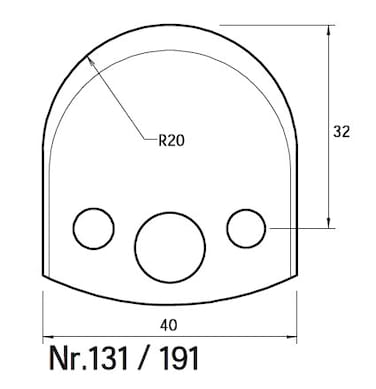 1 x SP Profilmesser Nr. 191 - 40 x 4