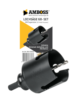 Amboss HM Lochsäge Basic 68 mm-(inkl. 6 kant Standardaufnahme)