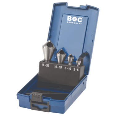 Querlochsenker Set 90 Grad HSS - Kopf: 2.0 - 20.0 mm Schaft: