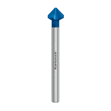 Karnasch Kegelsenker 90 Grad DIN 335 C Langer Schaft HSS-XE BLUE-TEC - Kopf: 6.3 mm Schaft: 5 