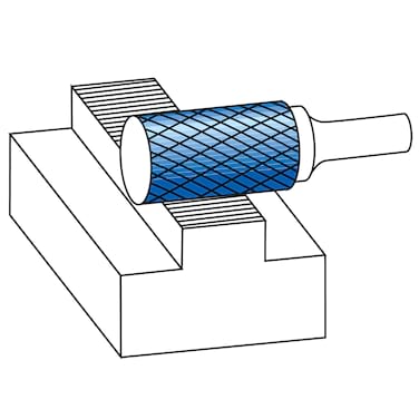 HM Frässtifte - 10 x 20 x 6 x 65 <br>Zahnform: HP-3 Pro - Form: Zylinder - DIN 8033: ZYA