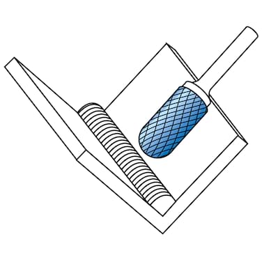 HM Frässtifte - 6 x 18 x 6 x 50 <br>Zahnform: HP-9 - Form: Walzenrundform - DIN 8033: WRC
