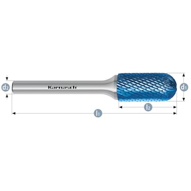 HM Frässtifte - 6 x 13 x 3 x 50 <br>Zahnform: HP-4 - Form: Walzenrundform - DIN 8033: WRC