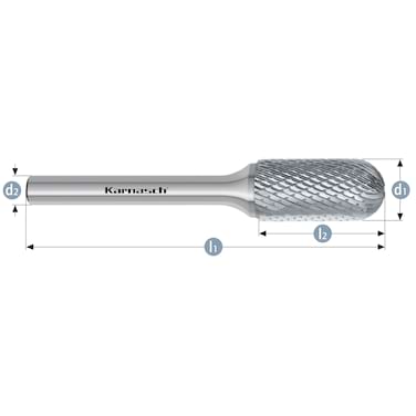 HM Frässtifte - 3 x 14 x 3 x 100 <br>Zahnform: HP-4 - Form: Walzenrundform - DIN 8033: WRC