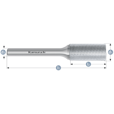 HM Frässtifte - 6 x 12 x 3 x 45 <br>Zahnform: HP-11 Micro - Form: Zylinder - DIN 8033: ZYA