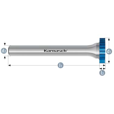HM Frässtifte - 25 x 5.2 x 8 x 50 <br>Zahnform: HP-2 - Form: Scheibenform - DIN 8033: Sonderform