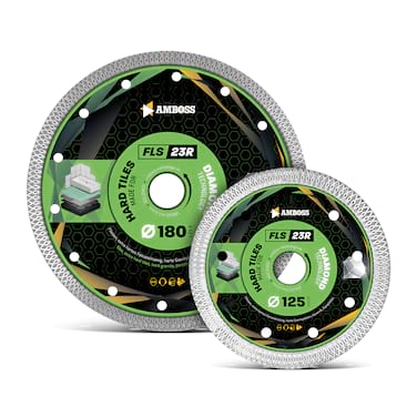 FLS 23R Diamant Trennscheiben Set - Ø 125 mm und 180 mm - extra dünn für Fliesen Feinsteinzeug Granit - präzise, saubere Schnitte