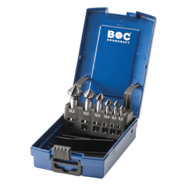 Bohrcraft Kegelsenker-Set 90 Grad DIN 335 C HSS-G TiALN - Kopf: 6.3 | 8.3 | 10.4 | 12.4 | 16.5 | 20.5 mm Schaft:  