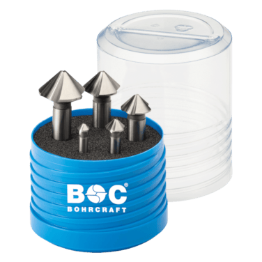 Bohrcraft Kegelsenker-Set 90 Grad DIN 335 C Ungleiche Teilung HSS-G - Kopf: 6.3 | 10.4 | 16.5 | 20.5 | 25.0 mm Schaft:  