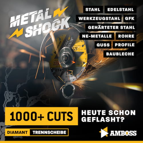 Amboss Diamant Trennscheibe Metal Shock für Metall/Stahl/Inox - 125 x 2.2 x 22,23 mm