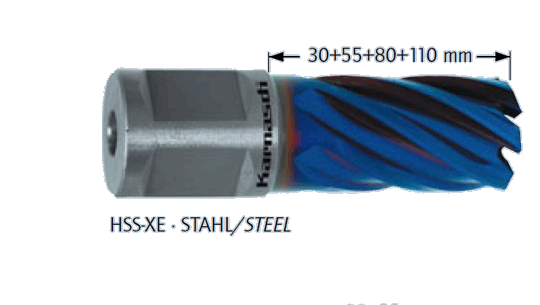 Hartmetall-Kernbohrer Hard-Line Auswahl 12-40mm Schnitttiefe 55mm  Weldon