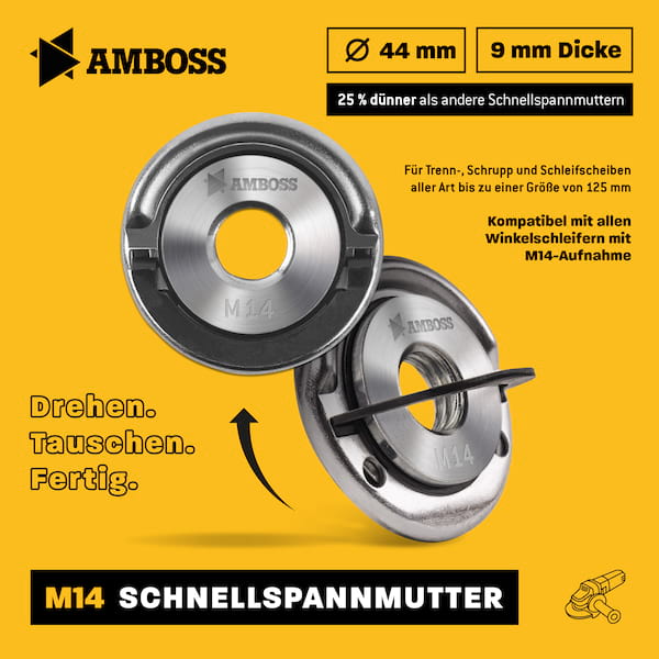 4251128791547 - Schnellspannmutter für Winkelschleifer und -Adapter