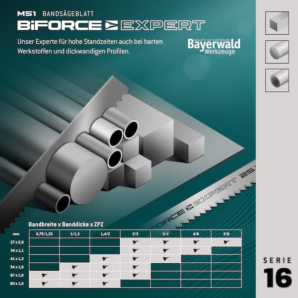 4251128767207 - Bayerwald M51 Bandsägeblatt BiFORCE BASE EXPERT  1000 x 41 x 13 x 14|2 ZpZ