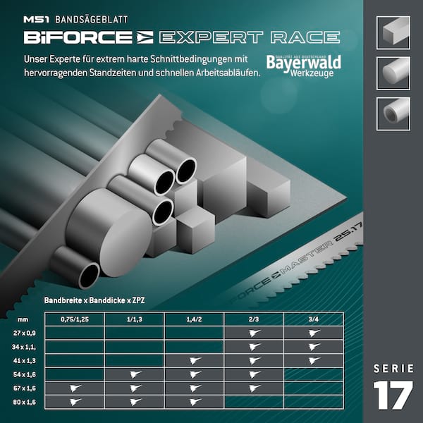 4251128753255 - Bayerwald M51 Bandsägeblatt BiFORCE BASE EXPERT RACE 1000 x 34 x 11 x 2|3 ZpZ