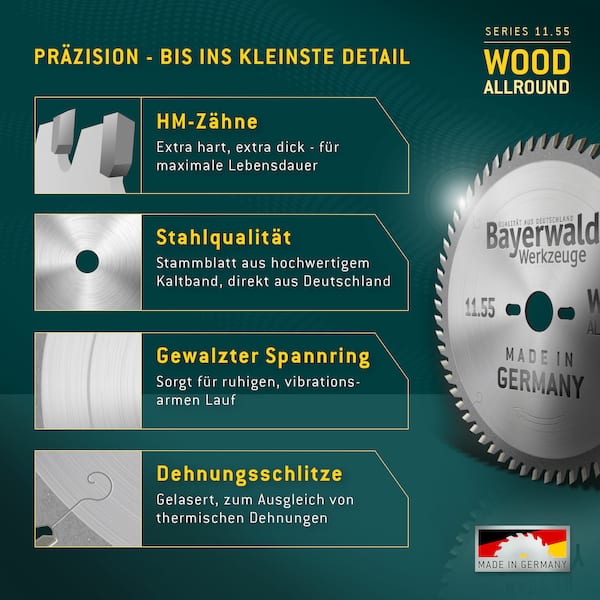 HM Kreissägeblatt 300 x 30mm Z28 WZ Brennholz Säge Grob Made in Germany NEU 