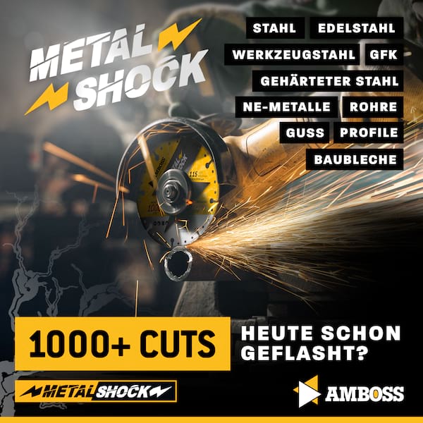 4251128791622 - Amboss Metal Shock 1000+ - Diamant Trennscheibe 115 x 18 x 2223 mm