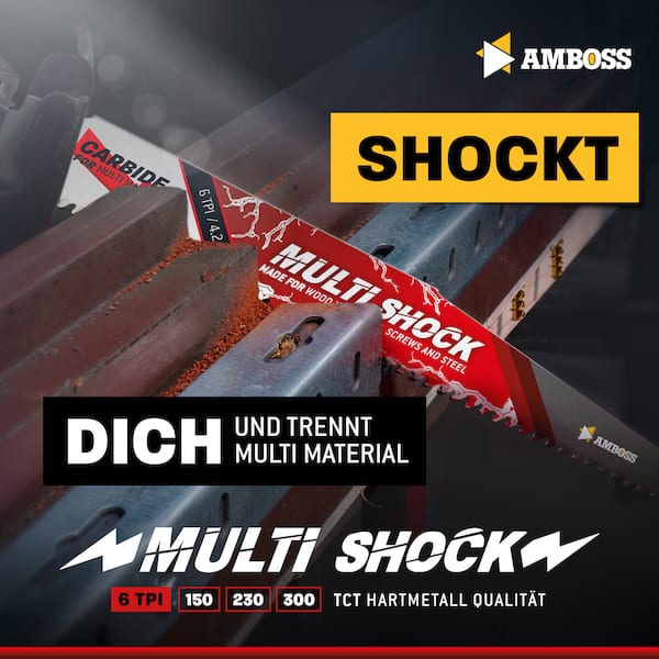 4251128792001 - 1x Amboss Multi Shock Säbelsägeblatt Länge 300 mm 6 ZpZ