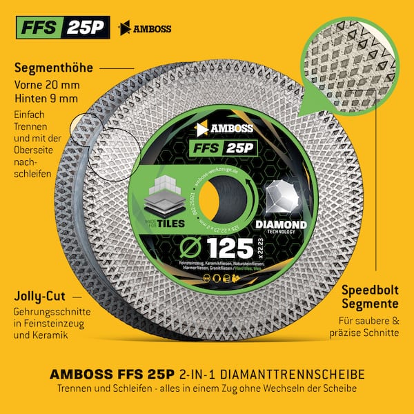 4251128792070 - Amboss FFS 25P Diamant Trennscheibe 125 x 2 x 222