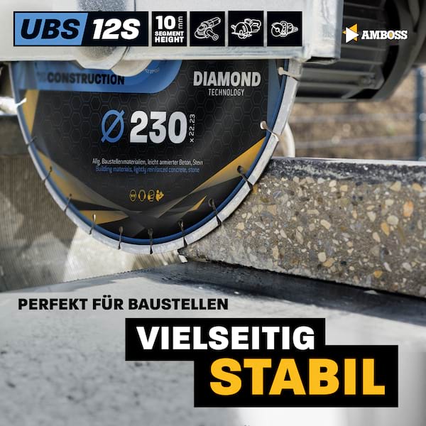 4251128780060 - Amboss UBS 12S Diamant Trennscheibe - 230 x 25 x 222