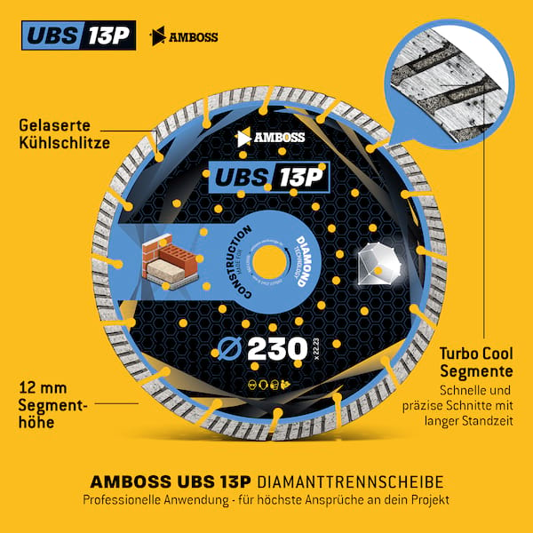 4251128780145 - Amboss UBS 13P Diamant Trennscheibe - 230 x 28 x 222