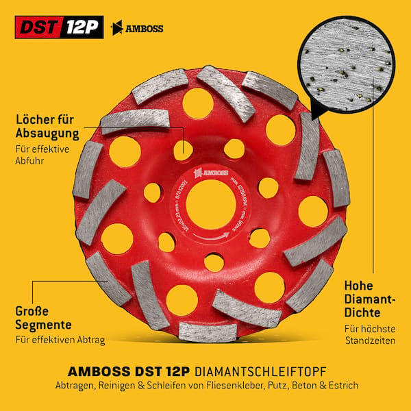 4251128792094 - Amboss DST 12P Diamant Schleiftopf Ø 125 mm x  2223