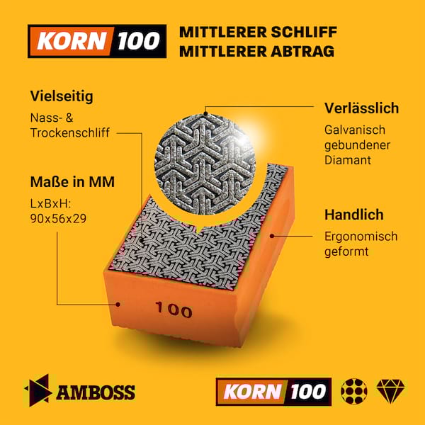 4251128793893 - Amboss Diamant Schleifpad Korn 100 4251128793893 - Amboss Diamant Schleifpad Korn 100
