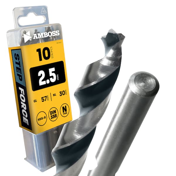 4251128794678 - 10 x HSS G STEP Force Metallbohrer DIN 338 - Ø25 mm