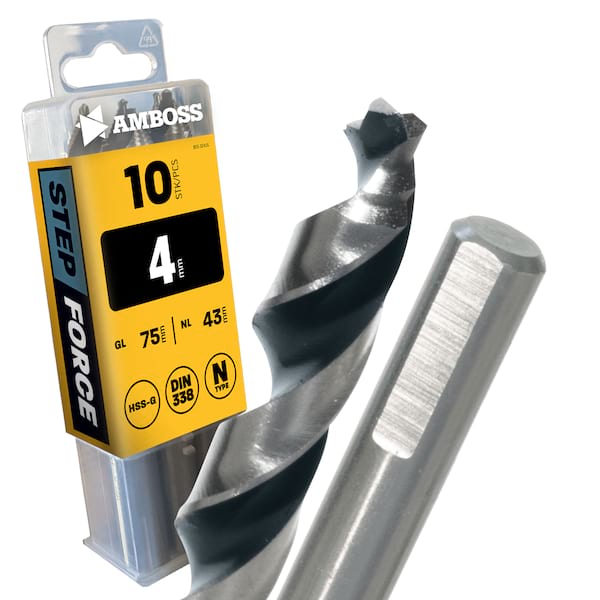 4251128794708 - 10 x HSS G STEP Force Metallbohrer DIN 338 - Ø4 mm