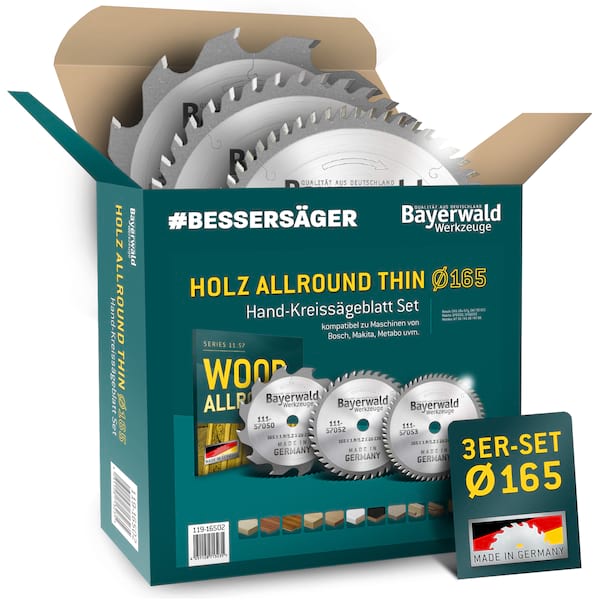 4251128713235 - HOLZ ALLROUND Ø165 Akku-HandKreissägeblatt-Set