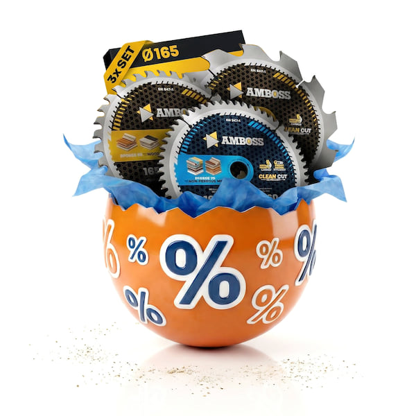 Ø165 Hand- Kreissägeblatt Set passend für Bosch GKS 165 GKS 55. Makita DHS630Z