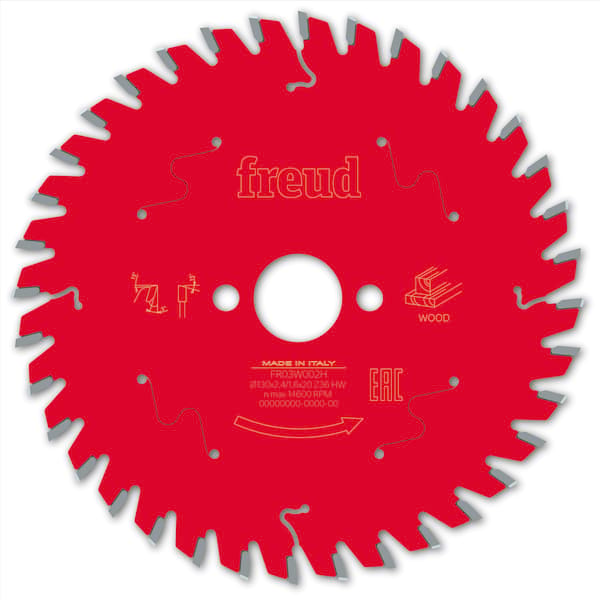 Freud HM Kreissägeblatt für Handkreissägen - 130 x 2.4/1.6 x 20 Z36 WZ