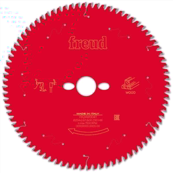 Freud HM Tischkreissägeblatt - 254 x 2.6/1.8 x 30 Z80 WZ