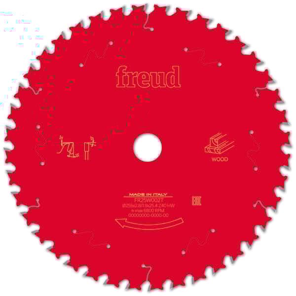 Freud HM Tischkreissägeblatt - 255 x 2.8/1.8 x 25.4 Z40 WZ