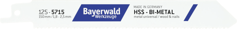 4251128762103 - 5x Bayerwald Werkzeuge BiM Säbelsägeblatt - 150 mm Länge 10-14 ZpZ