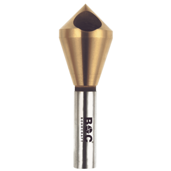 Querlochsenker 90 Grad HSS TiN - Kopf: 10.0 - 15.0 mm Schaft: 10